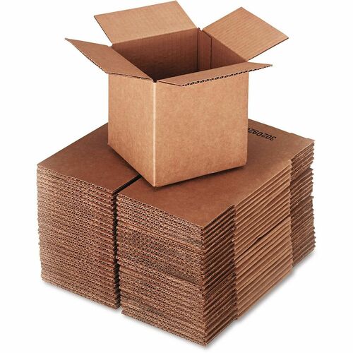 Universal  Cubed Fixed-Depth Corrugated Shipping Boxes, Regular Slotted Container (RSC), Small, 6" x 6" x 6", Brown Kraft, 25/Bundle