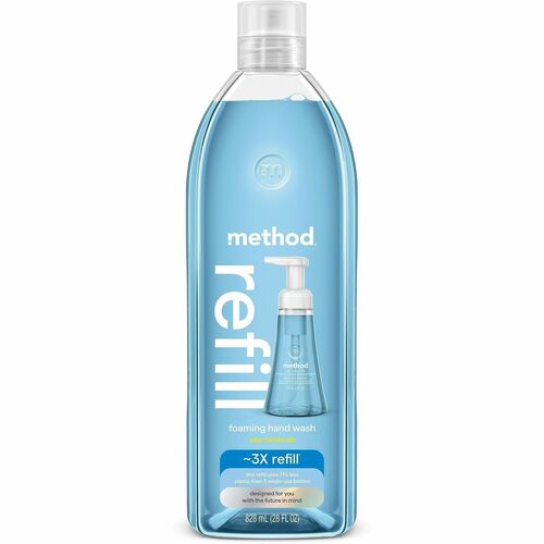 Method Products  HandSoap,Foam,SeaMineral,Refill,NoParaben,Plant,28oz,4/CT,BE