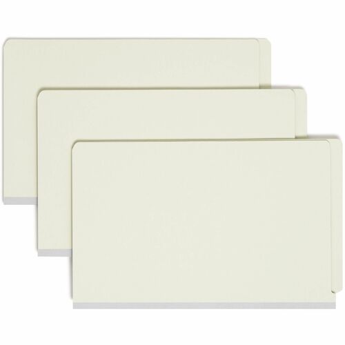 Smead  Classification Folders,2 Dividers,Fasteners,Lgl,10/BX,GY/GN