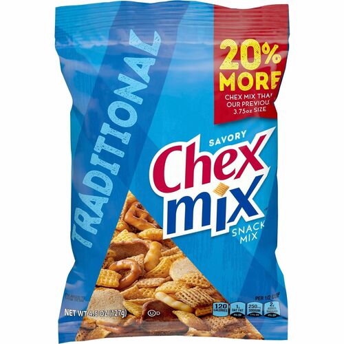 General Mills  Snack Mix, Traditional, 4.5oz, 8/CT, Multi-GNMSN21494