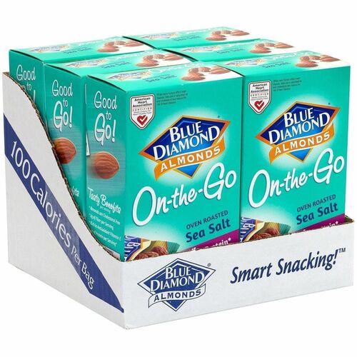 Green Rabbit  Snack Box,Roasted Almonds,Sea-Salt,Snack Pack,0.6oz,42/CT,MI-GRR22000794