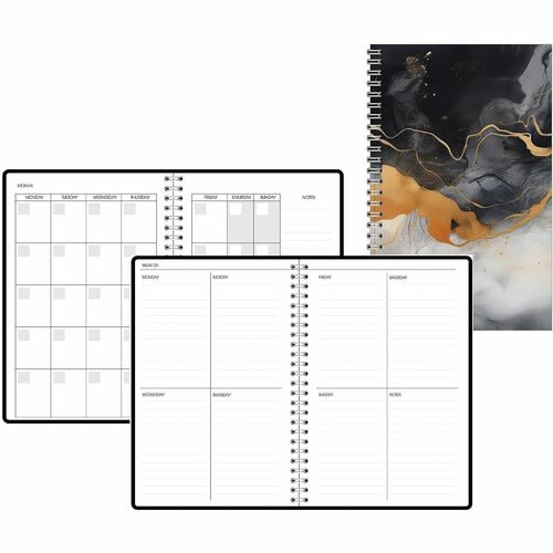 House Of Doolittle  Planner,Undated,Full-Year,Wkly/Mthly,7"x11",Gold Smoke-HOD212148