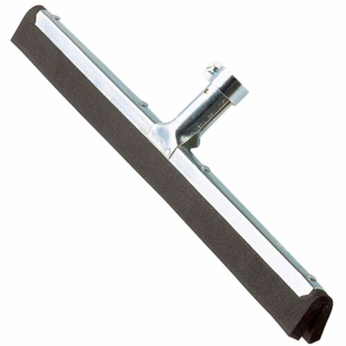Ettore Products  Squeegee,f/Floors,Rubber Blade,Steel Frame,18",Black/Silver-ETO1633