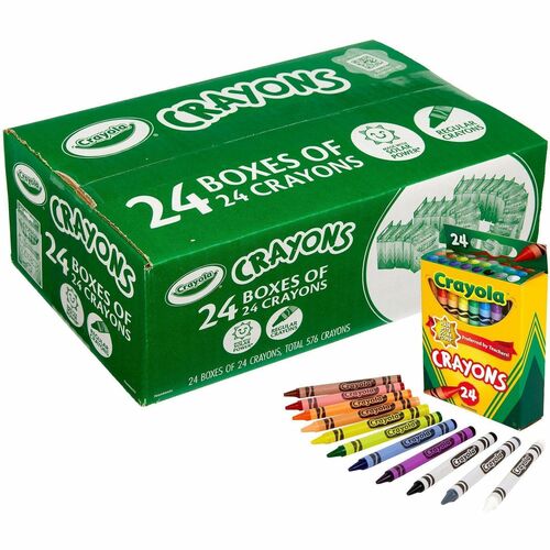 Crayola  Crayons, 24 Colors, Regular, Standard-size, 24/PK, AST