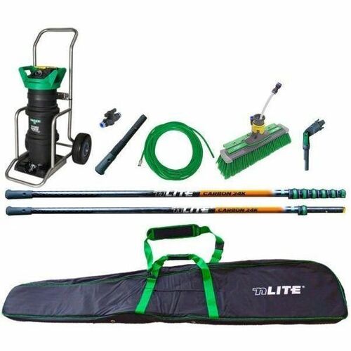 Unger  Cleaner Kit,f/Outdoor Glass,Deionizing,Large,39' Pole,Gray