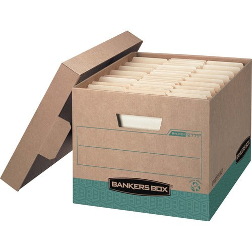 Fellowes  Storage Box, Ltr/Lgl, 800 lb, 12"x15"x10", 12/CT, KFT/GN-FEL12775