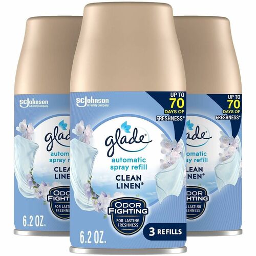 S.C. JOHNSON & SON, INC  Automatic Spray,Refill,TimeSettings,CleanLinen,6.2oz,3/PK,CR