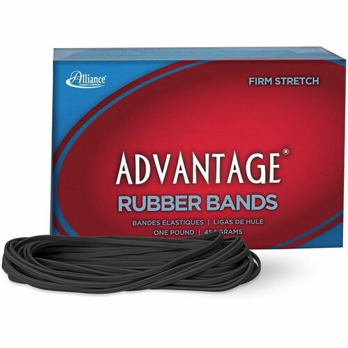 Alliance Rubber Company  Rubber Bands,Mid-Range,Reusable,Size #117B,1lb,7"x1/8",Black