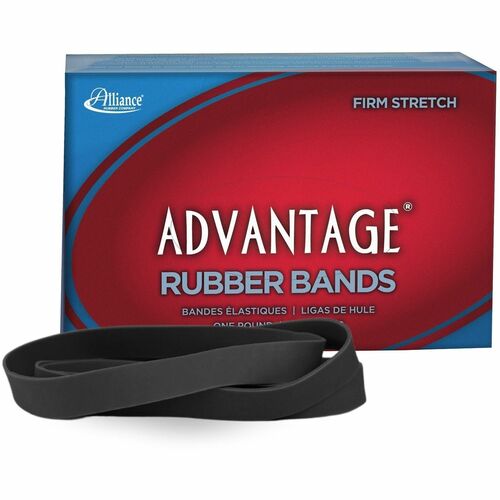 Alliance Rubber Company  Rubber Bands,Mid-Range,Reusable,Size #107,1lb,7"x5/8",Black