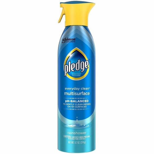 S.C. JOHNSON & SON, INC  Cleaner,Pledge,Spray,f/HardSurfaces,Rainshower,9.7oz,Multi