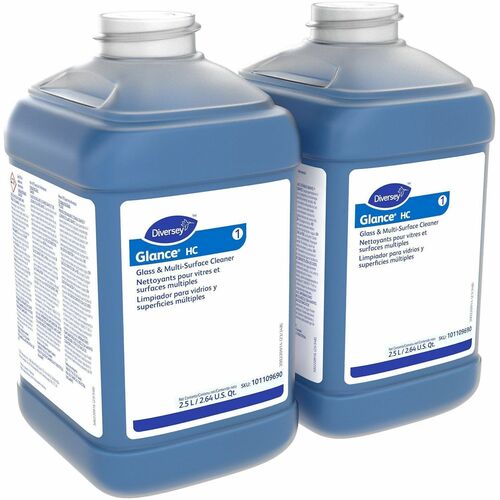 Diversey Care  Glass Cleaner,J-Fill,Ammoniated,Glance,2.5Liter,2/CT,Blue-DVO101109690CT