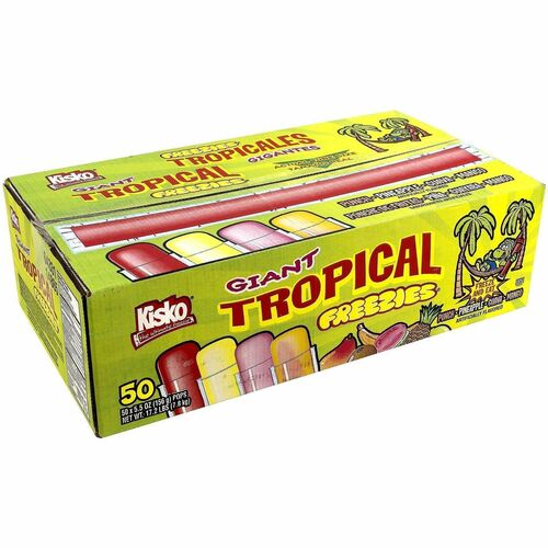 Green Rabbit  Popsicles,Giant,Freezies,Tropical Flavors,Frozen,50/CT,Multi-GRR20900478