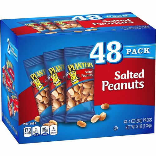 Green Rabbit  Nuts,Peanuts,Salted,Snack Packs,Crunchy,48/CT,Multi-GRR22000760