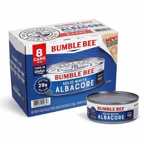 Green Rabbit  Tuna,Canned,Albacore,Protein-Packed,Bulk,5oz,8/CT,Multi-GRR22000701