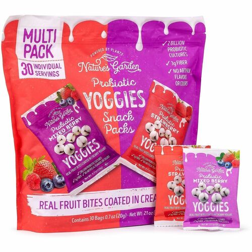 Green Rabbit  Sweets,Yogurt Bites,Probiotic,Real Fruit,Natural,30/CT,Multi-GRR22002303