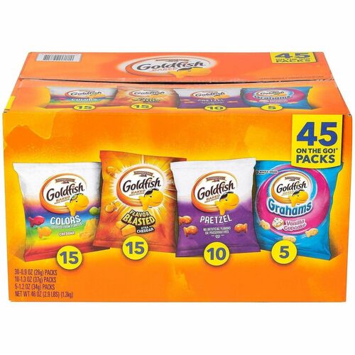 Green Rabbit  Crackers,Goldfish,Variety Pack,Sweet&Savory,45/CT,Multi-GRR22002172