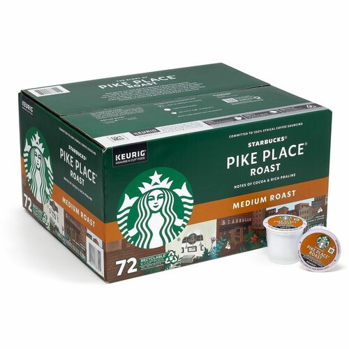 Green Rabbit  Coffee,K-Cups,Pike Place Roast,72/CT,Multi-GRR22002158