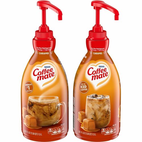 Nestle USA  Coffee Creamer,Caramel,Pump Bottle,1.5 Liter,2/CT,WE