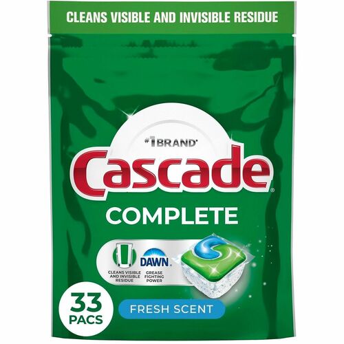 Procter & Gamble Commercial  Detergent,f/Dishwasher,ActionPac,Pods,w/Dawn,33/BG,Green