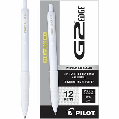 Pilot  Pen,w/Grip,Refillable,Gel,Fine-Point,0.7mm,12/DZ,Black Ink