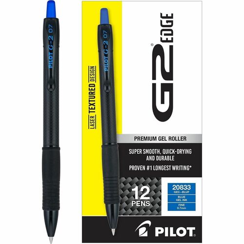 Pilot  Pen,w/Grip,Refillable,Gel,Fine-Point,0.7mm,12/DZ,Blue Ink