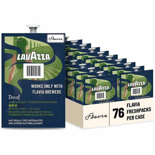 Lavazza  Coffee,Naturally Decaf,Freshpacks,Med. Roast,76/CT,Brown