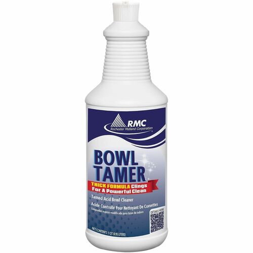 Rochester Midland Corporation  Cleaner,f/Toilet&Bathroom,Descaler,Tamer,Foam,1QT,6/CT,Blue Green