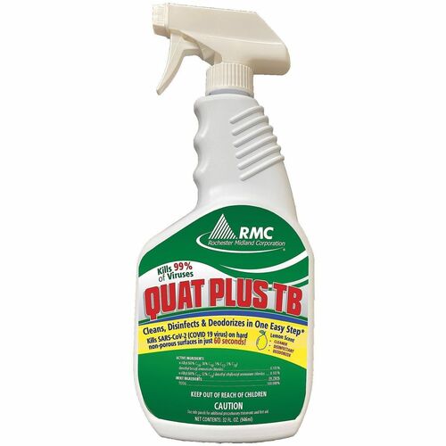 Rochester Midland Corporation  Disinfectant,Hospital-Grade,Spray,Odor Control,32floz,6/CT,Amber