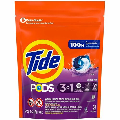 Procter & Gamble Commercial  Laundry Detergent,Tide,PODS,3-in-1,Stain Remover,30/PK,OG