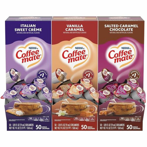 Nestle USA  Coffee Creamer,Variety Pack,Singles,150/PK,3/8floz,3/CT,WE