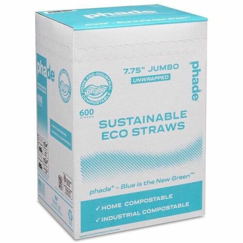 Wincup  Straws,Comp.,PHA,ColdBev.,7.75",600/BX,10/CT,Caribbean BE