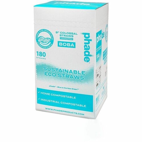 Wincup  Straws,Comp.,PHA,ColdBev.,9.0",180/BX,4/CT,Caribbean BE