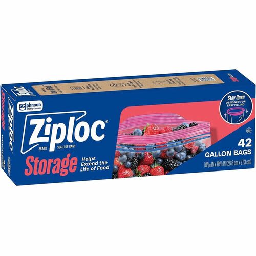 S.C. JOHNSON & SON, INC  Storage Bags,Stand-Up Bottom,Gallon,42/BX,9/CT