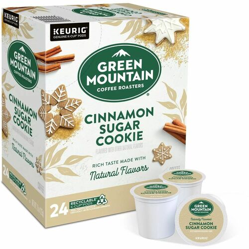 Green Mountain  Coffee,Cinnamon,Sugar Cookie,K-Cup,24/BX,4/CT,Brown-GMT79742CT