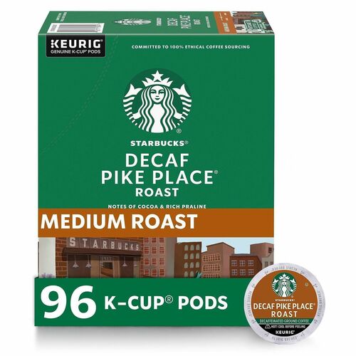 Starbucks  Coffee,Decaf,Pike Place,K-Cup,24/BX,4/CT,Brown