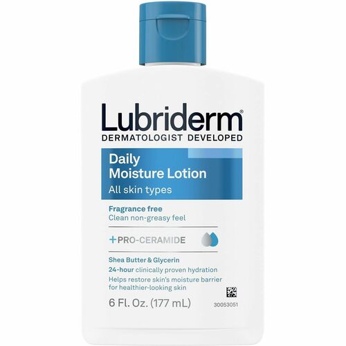 Johnson & Johnson  Daily Moisturizer,FlipTop,No Scent,6oz,12/CT,White/Blue