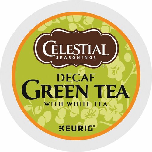 Green Mountain  Tea,Decaf Green,w/White Tea,K-Cup,24/BX,4/CT,Beige/Green-GMT14737CT