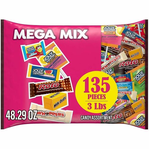 Green Rabbit  Candy,Assortment,Choc&Fruity,3lb,135Pieces/Bag,1/CT,Multi-GRR24601176