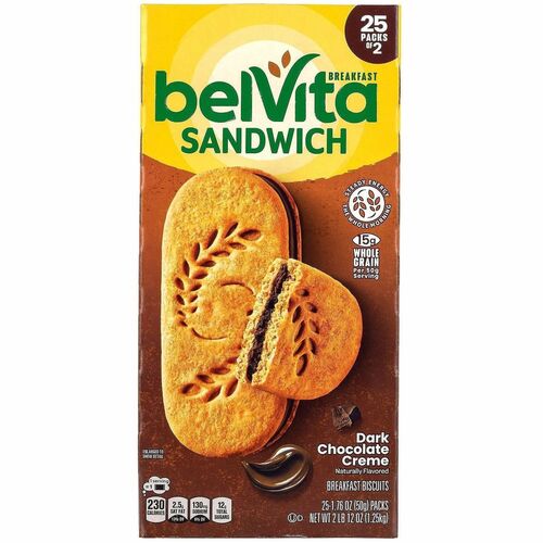 Green Rabbit  Breakfast Sandwiches,Dark Chocolate,2/PK,25PK/BG1/CT,MI-GRR22000570