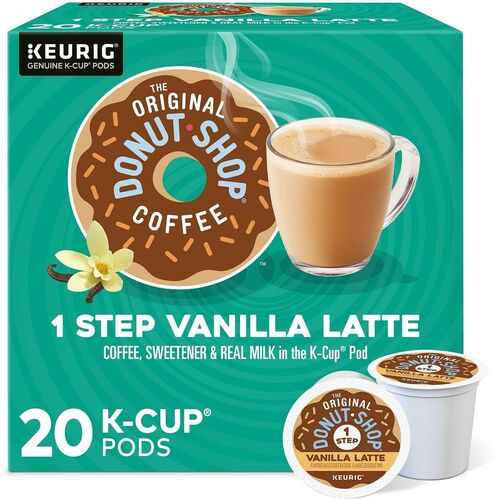 Diedrich Coffee, Inc  Coffee,1-Step Latte,Colombian,Vanilla,K-Cup,20/CT,BN