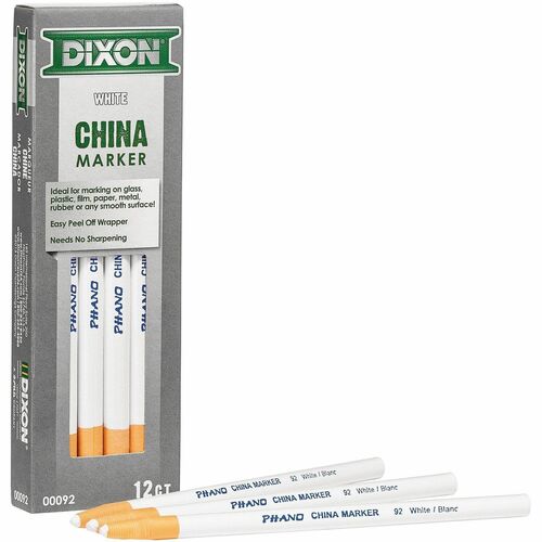 Dixon Ticonderoga Company  Marker Pencil,Tear-String Sharpening,WaterResistant,12/PK,WE