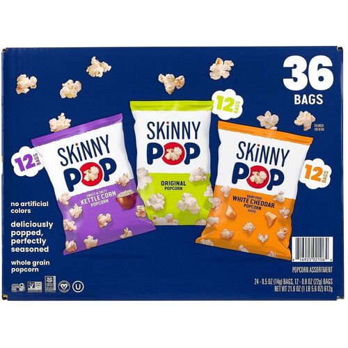 Green Rabbit  Popcorn,SkinnyPop,Variety Pack,36/BG,1/BG/CT,MI-GRR22001049
