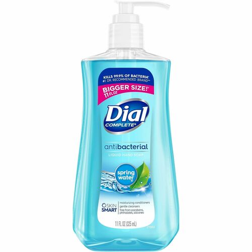 Dial Corporation  HandSoap,w/Moisturizer,Antibac,SpringWater,11oz,12/CT,BE