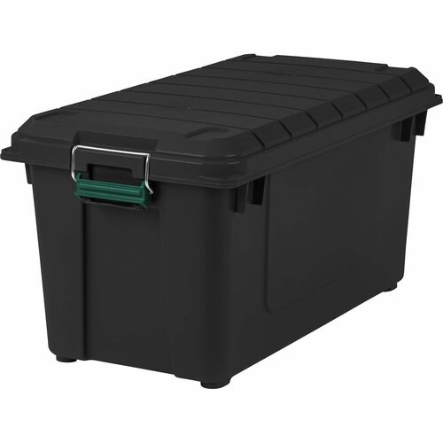 Iris  Storage Container,82-Quart,Lockable,Polypropylene,BK/GN