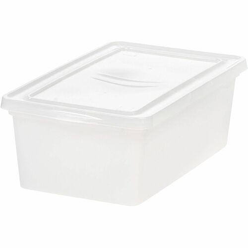 Iris  StorageTote,Non-Latch,Stackable,6QT,14.25"Lx8.25"Wx4.88"H,CR