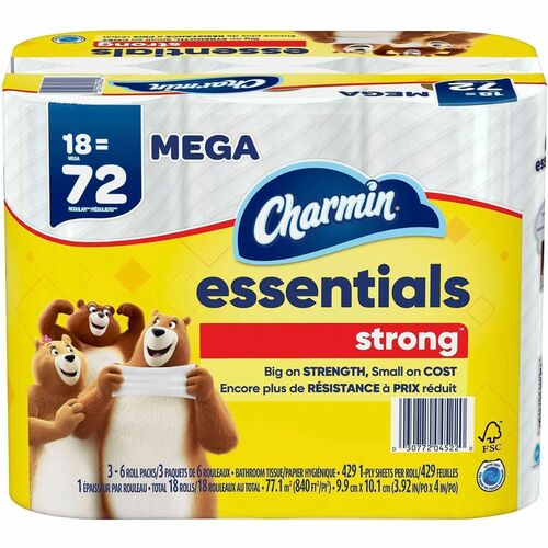 Procter & Gamble Commercial  ToiletPaper,Strong,MegaRoll,Essntls,SepticSafe,1Ply,18/CT,WE