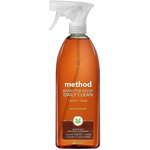 Method Products  Cleaner,f/SealedWoodSurface,PlantBased,Spray,28oz,8/CT,Clear