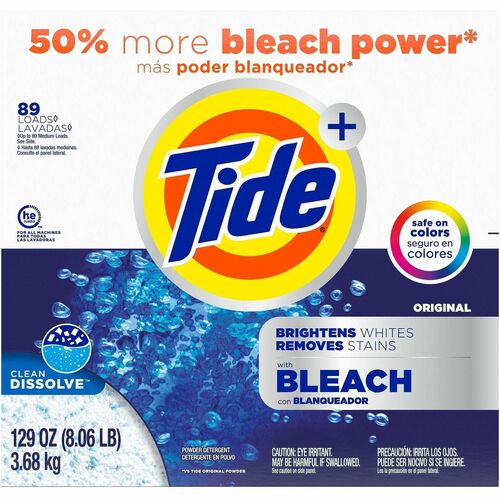 Procter & Gamble Commercial  Laundry Detergent,Powder,w/Bleach,89 Loads,129oz,2/CT,WE