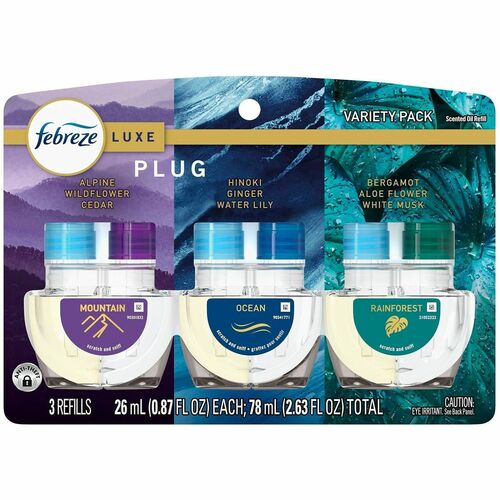 Procter & Gamble Commercial  Scent Refill,f/FadeDefyPLUG,Rainforest/Mountain/Ocean,Blue