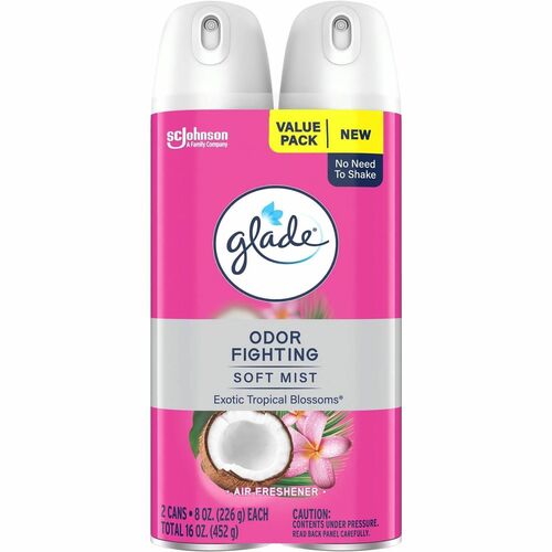 S.C. JOHNSON & SON, INC  AirFreshener,SoftMist,ParabenFree,TropicalBlssm,2/PK,3/CT,CR